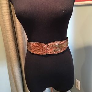 Copper tie on belt